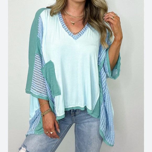 POL Tops - POL Rylan Contrast Oversized High Low Top